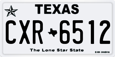 TX license plate CXR6512