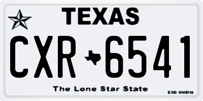 TX license plate CXR6541