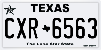 TX license plate CXR6563