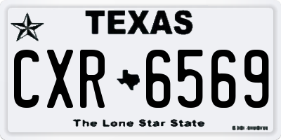TX license plate CXR6569