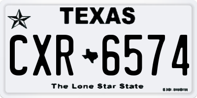 TX license plate CXR6574