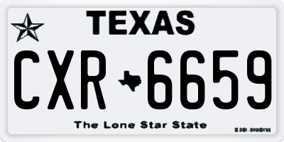 TX license plate CXR6659