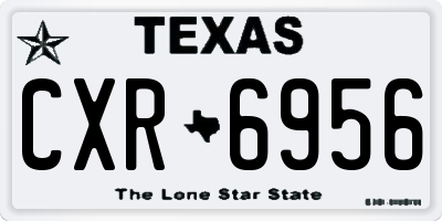 TX license plate CXR6956