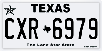 TX license plate CXR6979