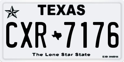 TX license plate CXR7176
