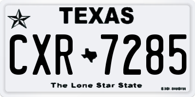 TX license plate CXR7285