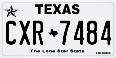 TX license plate CXR7484