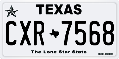 TX license plate CXR7568