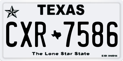 TX license plate CXR7586