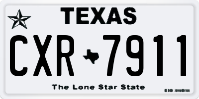 TX license plate CXR7911
