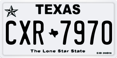 TX license plate CXR7970