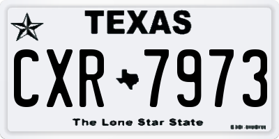 TX license plate CXR7973