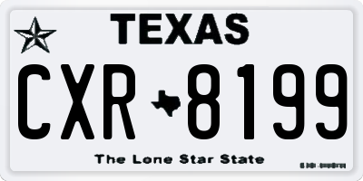 TX license plate CXR8199
