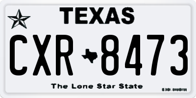 TX license plate CXR8473