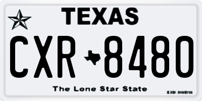 TX license plate CXR8480