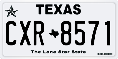 TX license plate CXR8571