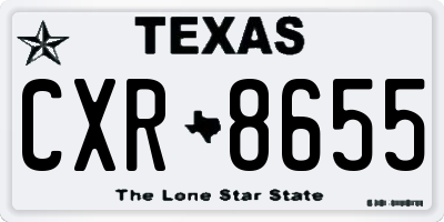 TX license plate CXR8655
