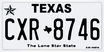 TX license plate CXR8746