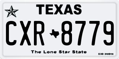 TX license plate CXR8779