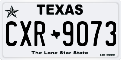 TX license plate CXR9073