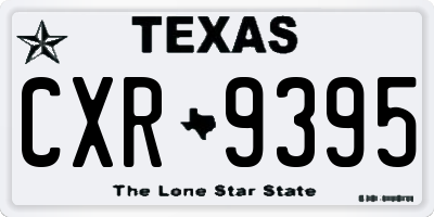 TX license plate CXR9395