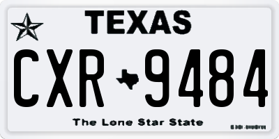 TX license plate CXR9484