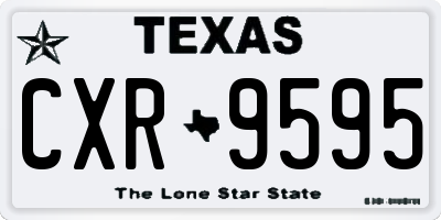 TX license plate CXR9595