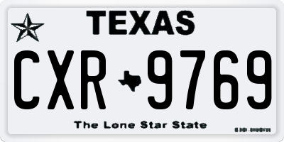TX license plate CXR9769