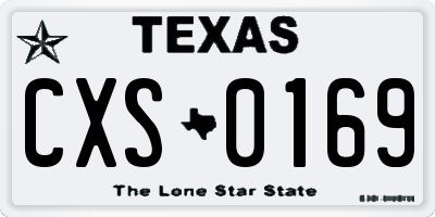 TX license plate CXS0169