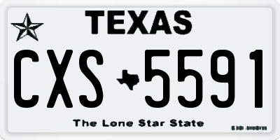 TX license plate CXS5591