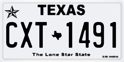 TX license plate CXT1491