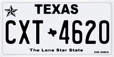 TX license plate CXT4620