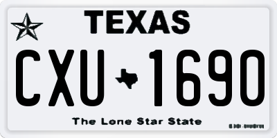 TX license plate CXU1690