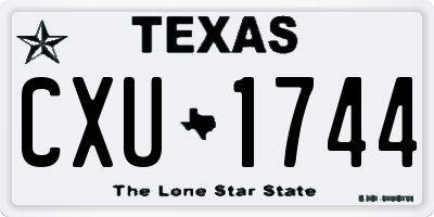 TX license plate CXU1744