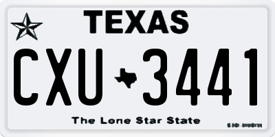 TX license plate CXU3441