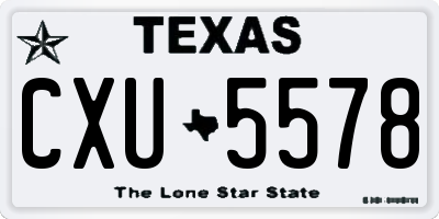 TX license plate CXU5578