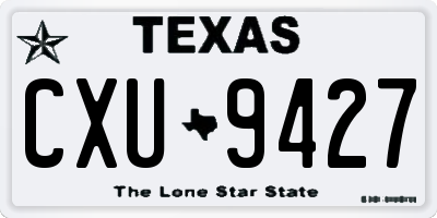 TX license plate CXU9427
