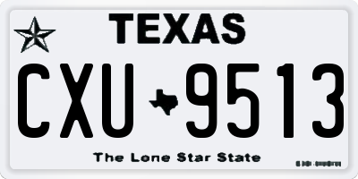 TX license plate CXU9513