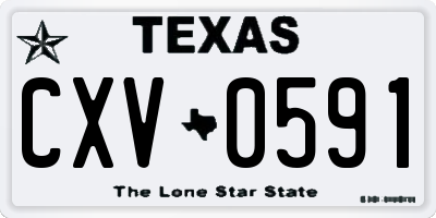 TX license plate CXV0591