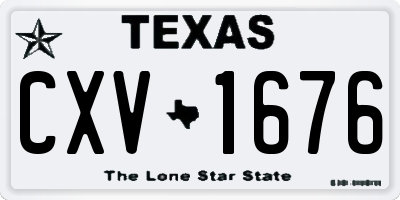 TX license plate CXV1676