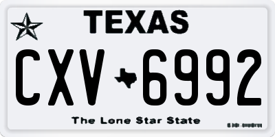 TX license plate CXV6992