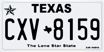 TX license plate CXV8159