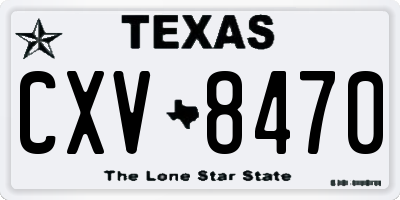 TX license plate CXV8470