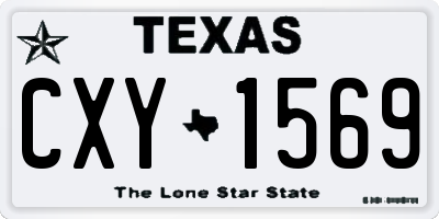 TX license plate CXY1569