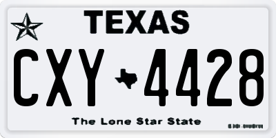 TX license plate CXY4428