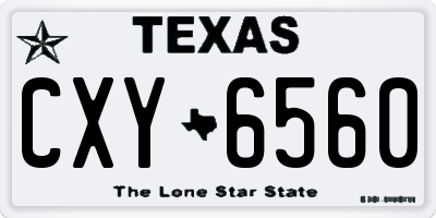 TX license plate CXY6560
