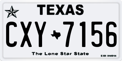 TX license plate CXY7156
