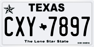 TX license plate CXY7897