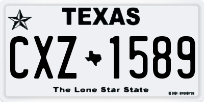 TX license plate CXZ1589