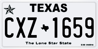 TX license plate CXZ1659